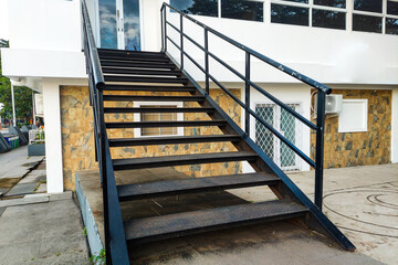 Black Iron Stairs Outdoor