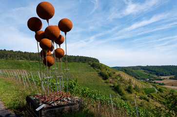Weinberge bei Ramsthal, Landkreis Bad Kissingen, Franken, Unterfranken, Bayern, Deutschland