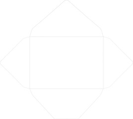 Blank template, envelope, vector, silhouette.