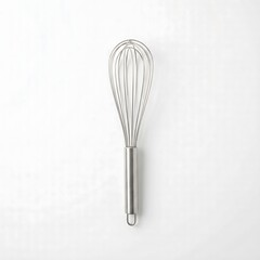 Silver wire whisk isolated on a white background