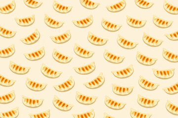 焼き餃子の総柄背景