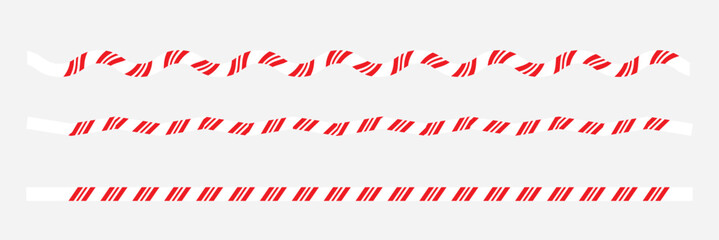 Red striped border empty banner frame. Minimal graphic of a white rounded with red diagonal striped border, suitable for labels, banners, holiday designs, or warning style frames.

