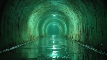 A sleek, futuristic factory complex, its metallic surfaces gleaming in the glow of an energy source, a symbol of technological advancement and the future of industry 