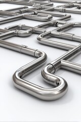 Complex Network Of Metal Pipes