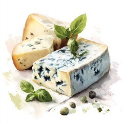 blue cheese with herbs