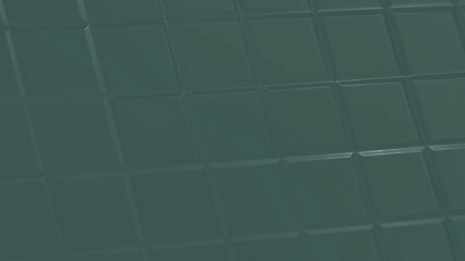 Abstract close-up of a deep, dark green tiled surface, presenting a sophisticated and modern geometric pattern with subtle reflections