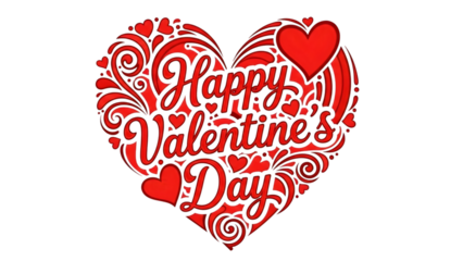 Happy valentine s day greeting card with red heart design