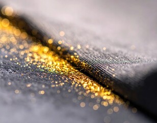 Feather detailed with gold glitter. Close-up. Dreamy vibe