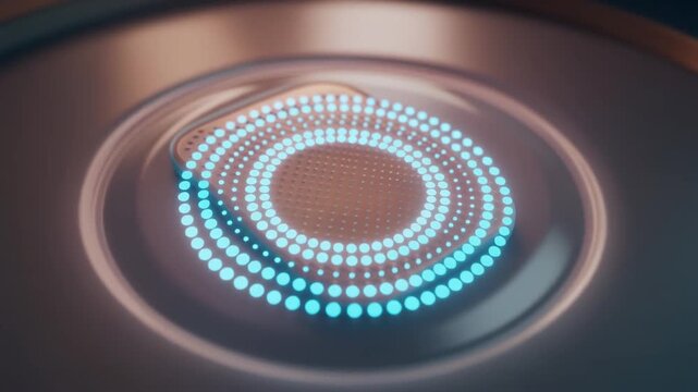 Moving Blue Light Dot Pattern Digital