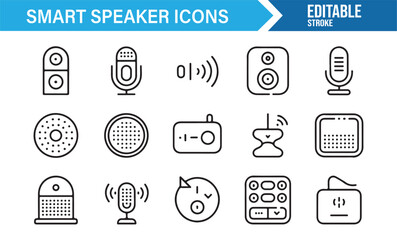 Home sound system and audio device outline icons