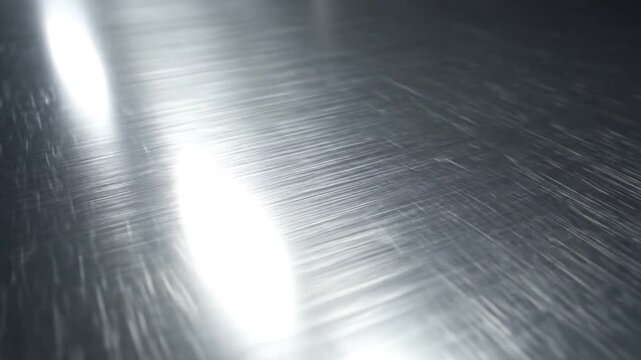 Shiny Stainless Steel Texture Background with Industrial Polished Silver Metal Sheet Surface