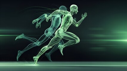 Abstract Human Motion Light Trails