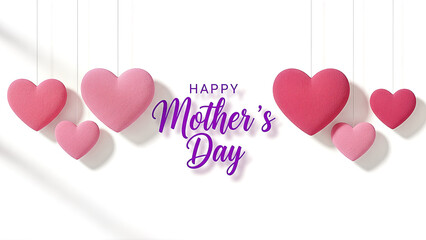Happy Mothers Day heart decorations.