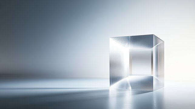 Metamaterials with a negative index of refraction, bending light in an impossible way, a clean beam of light entering a complex crystalline cube and exiting at a sharp, unnatural angle, physics 