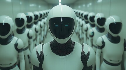In a sleek, modern factory, a robotic army, clad in white armor, meticulously assembles lithium-ion batteries, the lifeblood of electric vehicles 