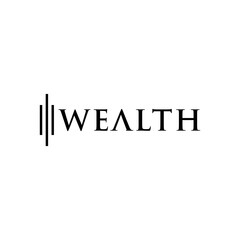 Fototapeta premium wordmark logo of wealth an increase design