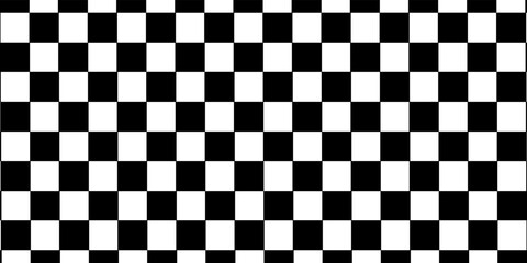 Fototapeta premium Black and white checkered pattern, Checkerboard seamless pattern