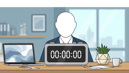 Office Timer Setup for Focused Work and Productivity.