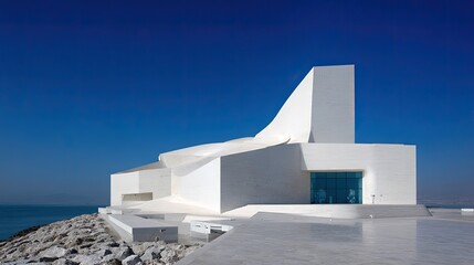 Coastal White Architecture Building Exterior