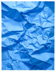 Close-up of crumpled blue paper, creating a textured abstract background