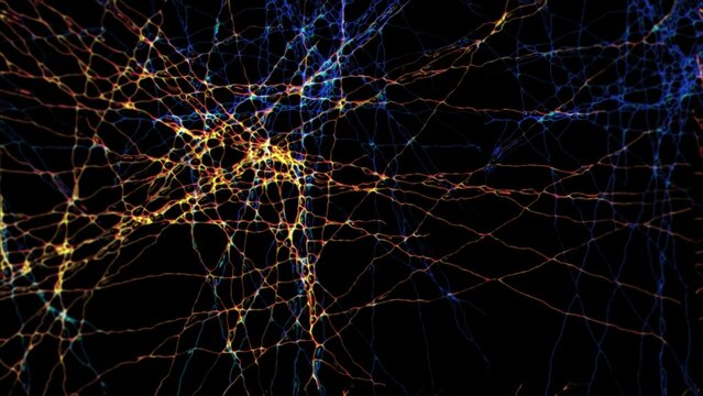 Neural network connections forming abstract brain synapses