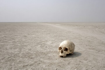 Skull In Desert Landscape