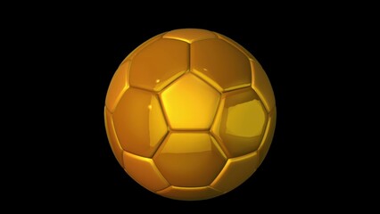 Golden soccer ball representing achievement and victory