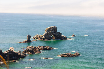 Rock arch formation off Ecola Point State Park