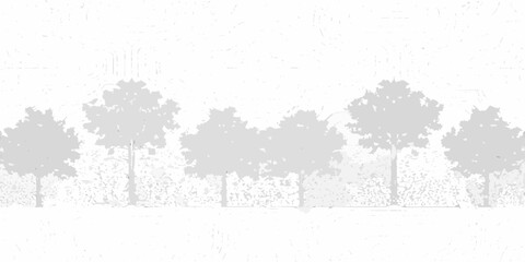 A grayscale silhouette of trees against a light background showcasing nature © Sunil123