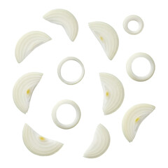 Sliced onions arrangement