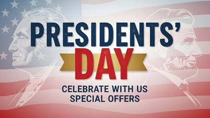 Presidents day celebration with special offers