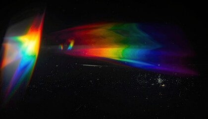 Light diffracting, creating a vibrant spectrum of colors