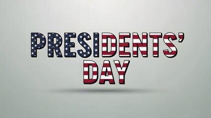Presidents day celebration with patriotic typography