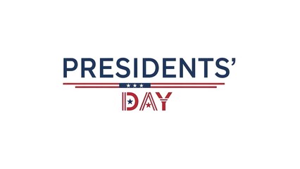 Presidents day logo with patriotic theme
