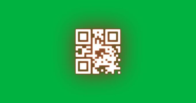 Flickering QR code on red and white background