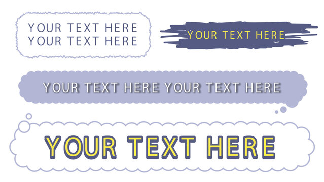 もこもことぎざぎざのテロップベース