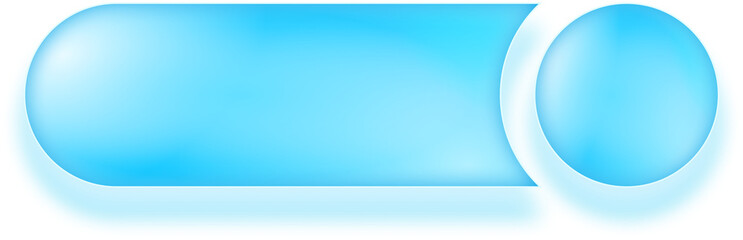 Obraz premium Blue 3d glossy toggle switch button for game interface settings