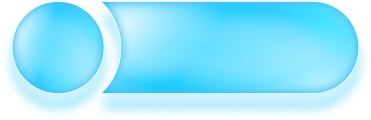 Fototapeta premium Blue 3d glossy toggle switch button for game interface control