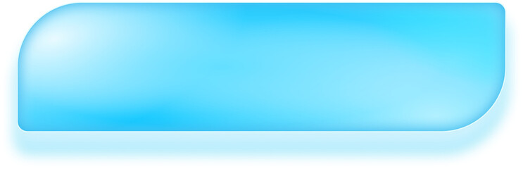 Fototapeta premium Long blue 3d glossy pill button bar for navigation menu