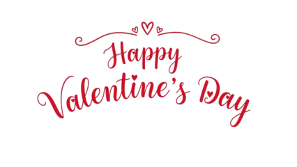Happy valentine s day isolated on transparent background