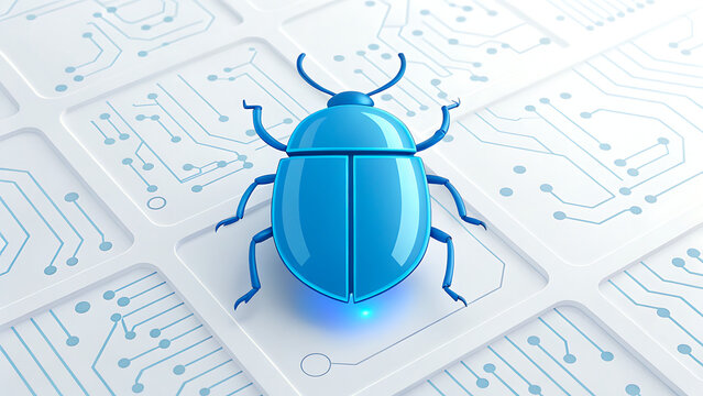 Computer virus bug threat cybersecurity malware concept
 - Powered by Adobe