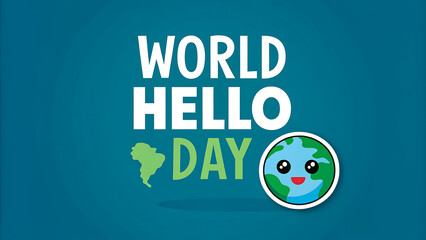 World hello day message global communication celebration
