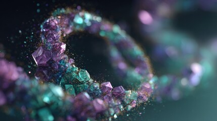 Abstract Spinning Crystal Gem Design