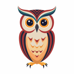 Naklejka premium owl on white background