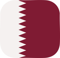 Qatar Flag Rounded Square Icon
