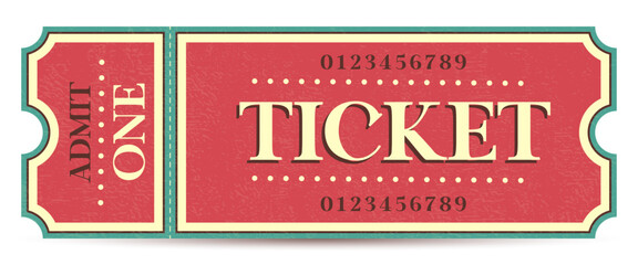 A retro ticket template