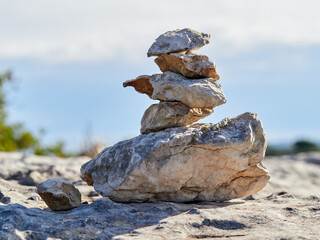 Karst landscape. It is a limestone relief that emerged from the sea, with whimsical formations, limestone pavements and towers. Canuto de la Utrera, Malaga, Andalucia, Spain. 