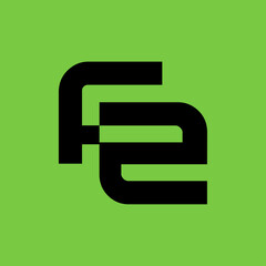 Modern Geometric Letter FE or FS Monogram Logo, Minimalist Bold Branding Icon Vector.