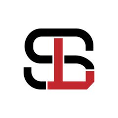 Modern Geometric Letter SL Monogram Logo, Minimalist Interlocking Branding Icon Vector.