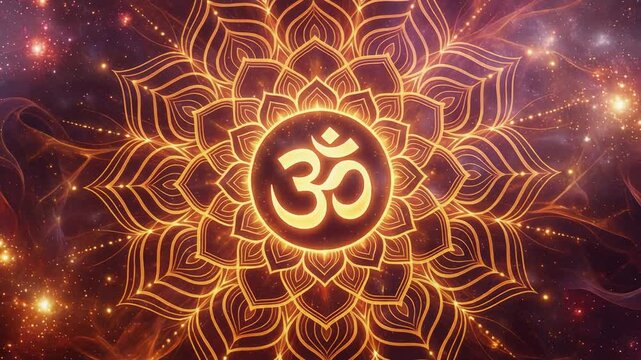 Vibrant Mandala Design with Om Symbol for Spiritual and Meditation Enthusiasts